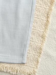 SHEIN 两件套男婴优雅正式绅士西装套装，包括带假口袋的长袖外套和松紧腰长裤，不含衬衫和领结，面料轻薄，适合6个月至3岁的宝宝，适合婚礼、花童、比赛、演出、家庭聚会、生日、洗礼和毕业典礼等场合。 - 彩色 - 查看 8