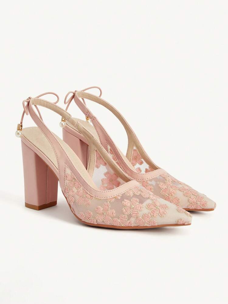 CUCCOO CHICEST Women Shoes Summer New Closed Toe Sandals Women's Sweet High Heels Fashion Embroidered High Heels Shoes Wedding Shoes Summer Shoes Bride Shoes