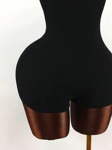 Amplova 女士性感纯色露背吊带连体裤 - 黑色 - 查看 6