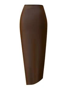 Swim Oasis 2026新款三件套泳装，包括泳衣、泳裤和泳裙，优雅休闲沙滩度假装 - 棕色 - 查看 6