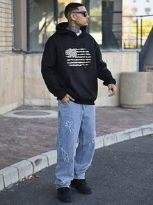 Devon Thys 热门男士连帽运动衫 | 最畅销的秋冬必备单品！ - 黑色 - 查看 5