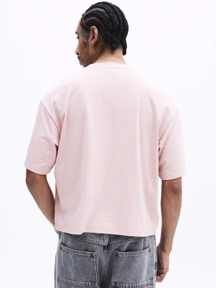 Camiseta Box Fit com Logo Estampado