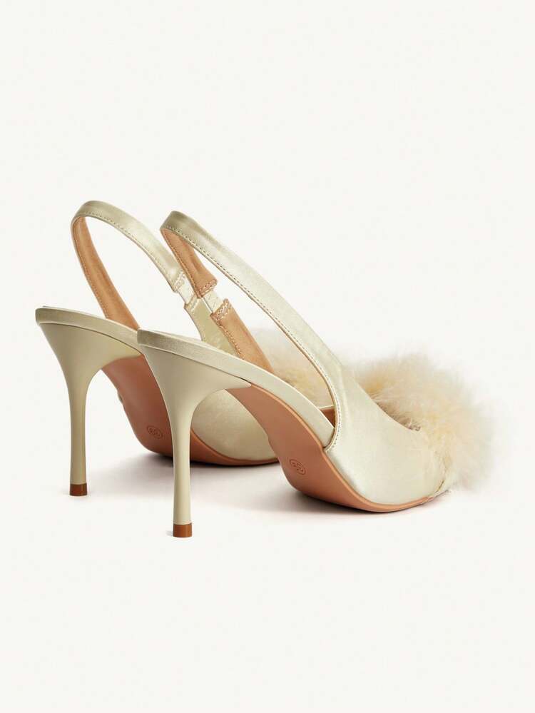 CUCCOO CHICEST Women's Pointed Toe Buckle Design Fashionable High Heels, Versatile For Daily Wear Summer Shoes Wedding Shoes Bride Shoes