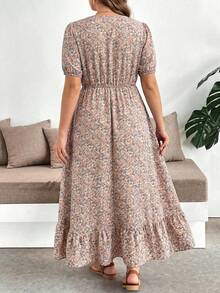 SHEIN Clasi Đầm hoa nhí dáng rộng, thường ngày, cỡ lớn - Nhiều màu - Xem 2