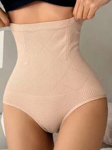 DAZY 无缝无痛收腰塑形打底裤，适合春夏穿着，女士塑身裤 - 杏色 - 查看 6