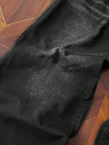 StoneGrade 男士斜口袋宽松阔腿牛仔裤 - 灰色 - 查看 3