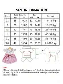1PC Pet Ballet Dress With Puff Sleeves & Matching Bow - Stretchy Bloomer Skirt For Cats And , Cute Party Photo Outfit - Pink - View 14