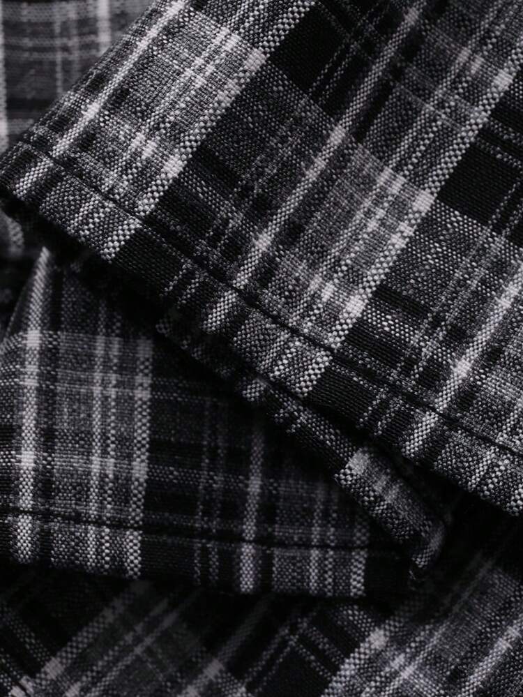 Tween Girls Plaid Collar Short Sleeve Shirt, Fall