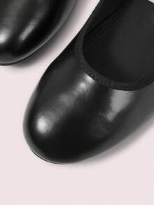 CUCCOO DOLLMOD Black Low Vamp Round Toe Mary Jane Shoes Women's Retro Word With Bow Dating Commuter Ballet Shoes Flat Bottom Women's Fashion Versatile - Black - View 5