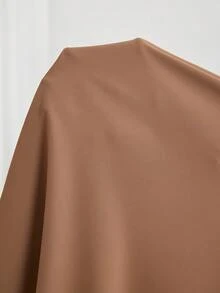 Modelyn Plus Size Women Solid Color Elastic Waist Faux Pearl Decor Casual Skirt - Pale Yellow - View 9