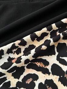 SHEIN Tween Girl Metallic Flower Bikini 2-Piece Set, Summer Beach Hawaii Vacation - Black - View 3