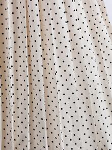 SHEIN Đầm không tay thanh lịch, tối giản dành cho thiếu nữ, vải in chấm bi, nơ 3D có thể tháo rời, kiểu dáng cổ điển, phù hợp mặc hàng ngày và dự tiệc mùa hè. - Màu be - Xem 5