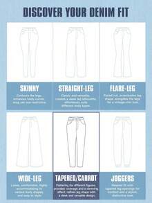 EMERY ROSE Quần jean skinny dáng rộng, thoải mái, thời trang nữ cỡ lớn - Màu xanh lam - Xem 7