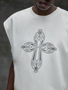 NEON BLANC 男士休闲印花圆领连帽T恤 - 白色 - 查看 6