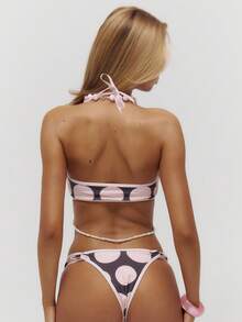 Musera Resort Áo bikini quây chấm bi đính hạt, chỉ mặc ngoài, thích hợp mặc đi biển mùa hè, nghỉ mát, hàng ngày, gợi cảm, dễ thương, du lịch, Bambola. - Nhiều màu - Xem 5