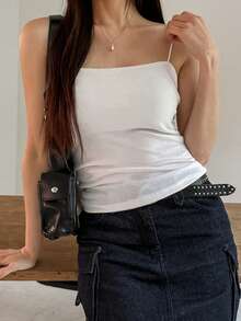 DAZY Camisole Top With Built-In Padded Bra, Versatile Tube Top For Women - White - View 4