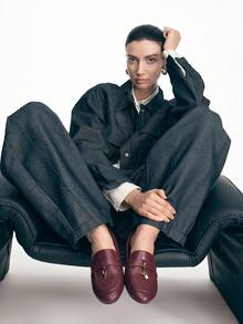 Mnmlis Zapatos planos para mujer - Burdeos - Ver 2