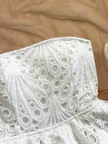 Soleia Áo croptop nữ thanh lịch, phong cách bohemian, nhiệt đới, không dây vai, xếp nếp, thích hợp cho các dịp thường ngày, đi nghỉ mát, đám cưới trên bãi biển, lễ tốt nghiệp, tiệc brunch, ngày lễ Thánh Patrick, kỳ nghỉ xuân, lễ Phục sinh, lễ hội âm nhạc. Thích hợp cho mùa Thu/Đông. - trắng - Xem 4