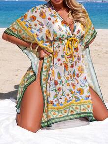 Swim Vcay Women's Spring/Summer Fashion New Printed Shirt Dress - Multicolor - View 5