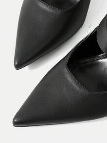 Mnmlis Scarpe eleganti da donna con punta affusolata e design con fibbia, tacco alto - nero - Visualizzare 6