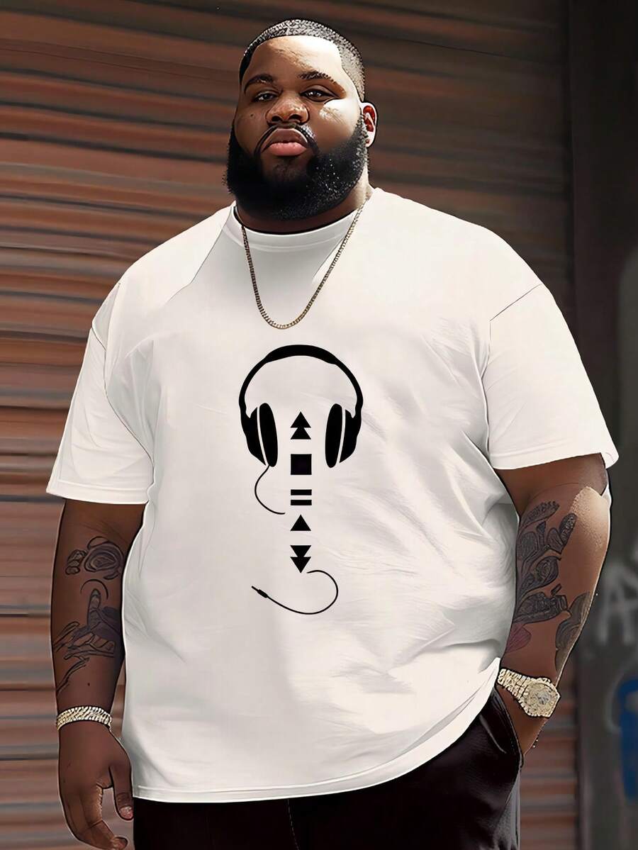 Manfinity Homme Áo thun nam thời trang mùa hè, họa tiết hình vịt in trên cơ bụng, thích hợp mặc thường ngày. - trắng - Xem 1