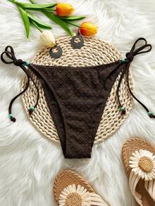 Swim Vcay Women Bikini Bottoms - Brown - View 1