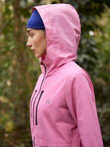 In My Nature 女士休闲户外连帽拉链防风外套 - 紫色 - 查看 3