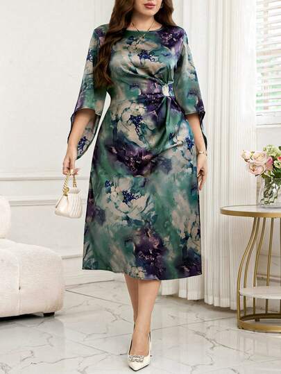 Reflora Plus Size Women Floral Print Round Neck Flare Sleeve Elegant Dress,
Summer Dresses For Women,Summer Clothes,Summer Outfits For Women,Spring Break Outfits, Spring Dress Women,Party Dress,Elegant Party Dresses For Women,Long Party Dresses,Wedding Guest Dress For Women,Wedding Party Dress, Weddings & Events, Luxury Evening Dresses For Weddings,Bridesmaid Dress,Wedding Guest Party Dress,Graduation Dress For Women, Graduation Outfit For Mother, Graduation Ceremony,Elegant Women's Ceremony Dress,Elegant Dresses For Party,Elegant Dresses For Ladies,Elegant Long Dress, Vacation Outfits Women,Holiday Outfits For Women,Summer Holiday Outfits,Summer Vacation Outfits,Casual Dresses For Women, Casual Long Dress,Casual Sets For Women, Luxury Women's Jalabiya, Luxury Evening Dress For Women,Luxury Evening Dresses For Weddings,Luxury Women's Abaya , Luxury Women's Two-Piece Set, Luxury Dresses,Formal Dresses For Women, Women's Social,Women's Formal Wear