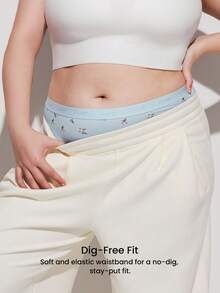 LUVLETTE Plus 3-Pack Cotton High-Waist Briefs Women Underwear Panties Set - Multicolor - View 11