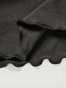 SHEIN MOD Chân váy ngắn nữ màu trơn thiết kế thắt nút, kiểu dáng thường ngày đa năng, thích hợp cho buổi hẹn hò và đi chơi. - Xám - Xem 3