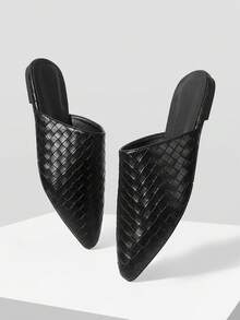 Mnmlis Women's Versatile Fashion Slip-On Flat Shoes For Daily Wear - Black - View 5