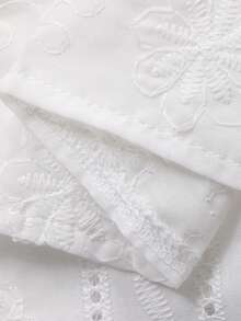 Livesso Abito midi senza maniche con design in pizzo jacquard bianco, stile casual da spiaggia per primavera ed estate, adatto per festival musicali, San Valentino, abiti da cerimonia - Bianco - Visualizzare 8