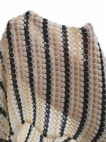 SHEIN Casual Striped Elastic Maternity Jumpsuit - Multicolor - View 9