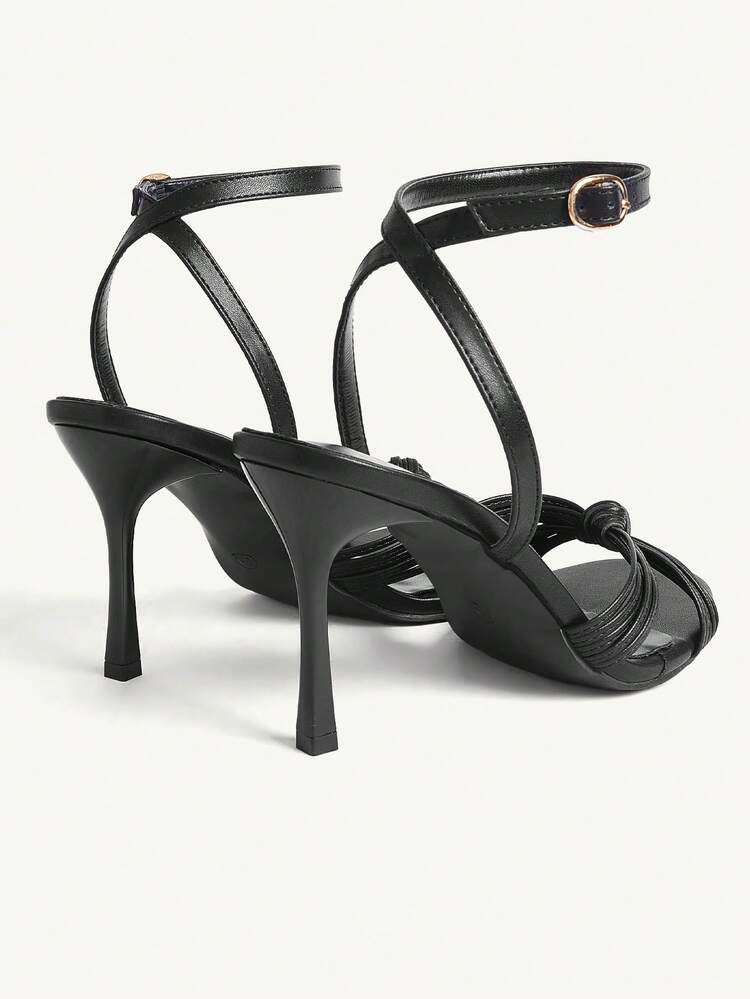 CUCCOO CHICEST Women's Fashion Round Toe Thin Strap Knotted Head Sexy Elegant Evening Party Party Style Thin Heel High Heel Sandals