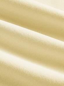 SHEIN EZwear Summer Casual Solid Color V-Neck Backless Halter Top,Summer Top - Light Yellow - View 3