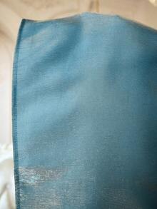 Al Najma 女士针织宽松落肩长袍连衣裙优雅套装 - 藍色 - 查看 8