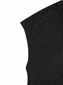 EMERY ROSE Casual Versatile Commuting Minimalist Solid Color T-Shirt, Summer - Black - View 4
