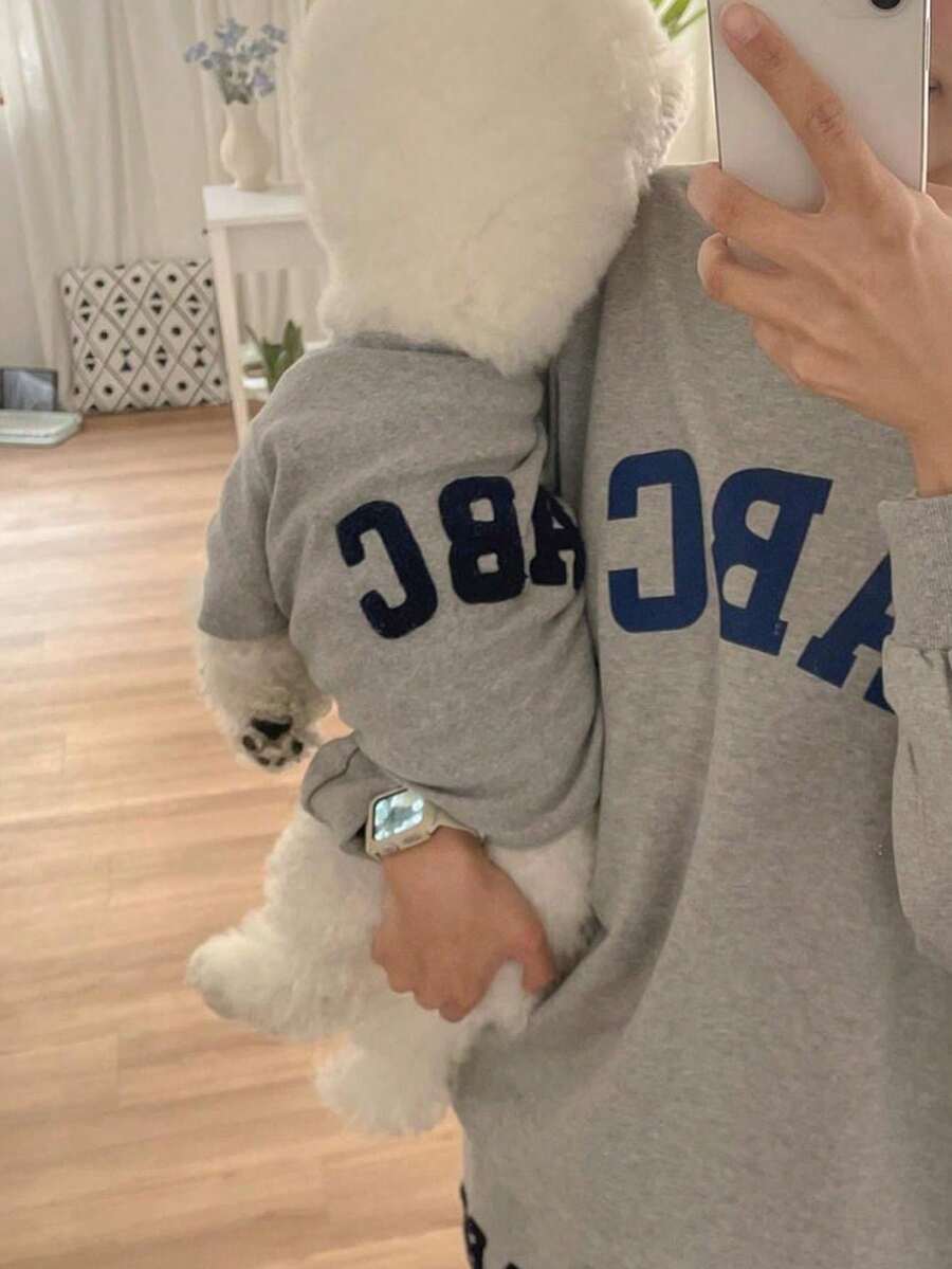 1PC ABC Letter Pet T-Shirt & Hoodie, Casual Fashion Pet Clothes For Small/Medium Dogs And Cats - Multicolor - View 1