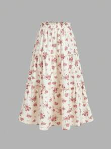SHEIN MOD Chân váy chữ A họa tiết hoa nhí thường ngày dành cho nữ, thích hợp cho mùa hè, kỳ nghỉ, phong cách retro, vintage, đồng quê, đi chơi, giáo viên, hẹn hò, dã ngoại, tiệc tùng, dạ hội, lễ hội, sinh nhật, phong cách cottagecore, tiệc trà, phong cách Pháp, kỳ nghỉ xuân. - Nhiều màu - Xem 3