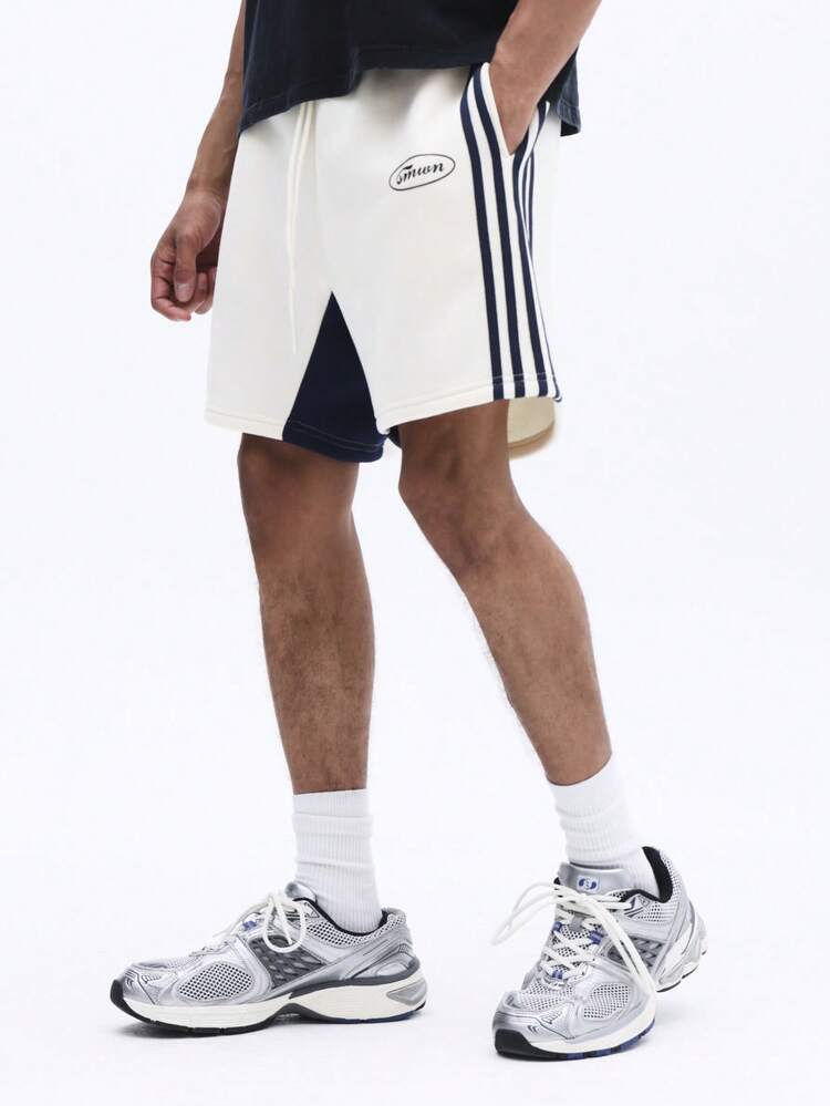 Color Block Shorts With Side Stripes