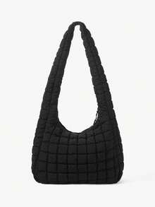 MUSERA Quilted Water-Resistant Carryall Shoulder Bag, Leisure And Casual, Sports - Black - View 3
