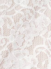 SHEIN MOD Bộ áo liền quần không tay cổ ren thanh lịch dành cho nữ, thích hợp cho công sở, mùa hè. - Màu be - Xem 5