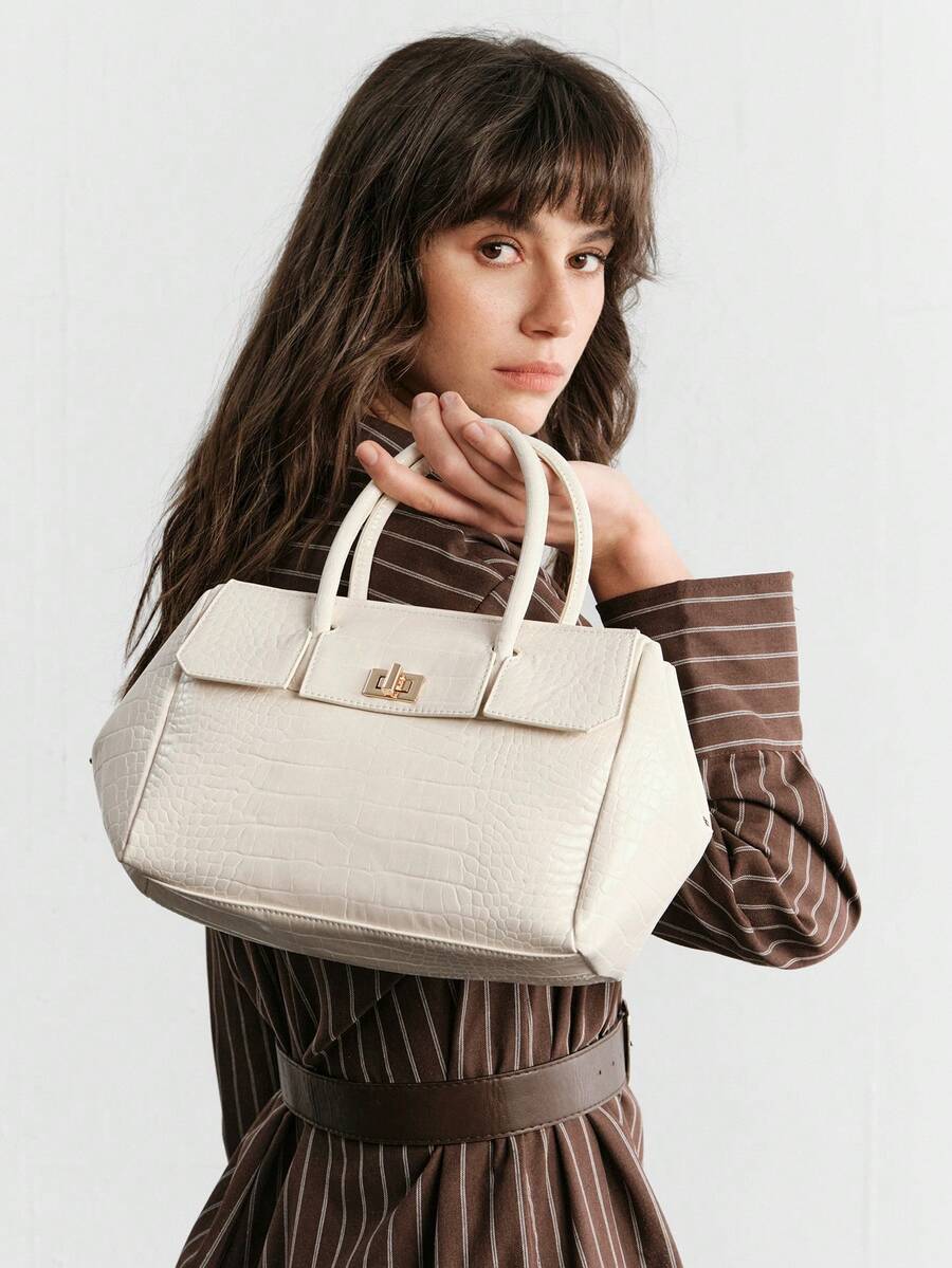 SHECARRY Women Casual Large Capacity Tote Handbag Valentines - White - View 1
