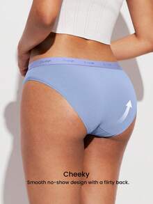 LUVLETTE 3-pack set med fräcka bomullsunderkläder för kvinnor med mellanhög midja - Multifärgad - Visa 11