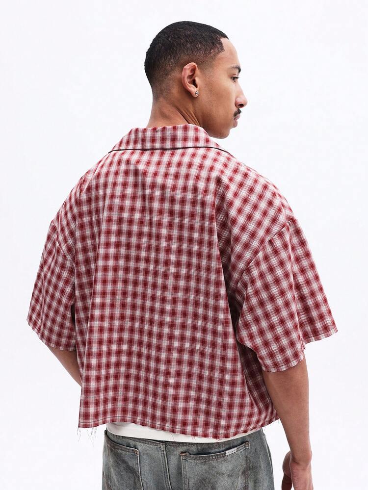 Plaid Short Sleeve Button Down Shirt