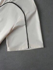 Manfinity Roghcode 男士休闲拼接T恤套装 - 杏色 - 查看 9