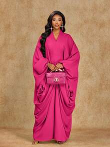 Brilight 这是一款性感、优雅、简约的女式连衣裙，适合所有季节（春、夏、秋、冬），也适合毕业季和感恩节等场合。它适合派对、聚会和日常休闲穿着。这是一款宽松版型的连衣裙。 - 玫紅色 - 查看 7