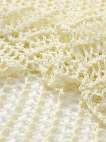 Genlund Áo len nam dài tay cổ tròn, màu trơn, khoét lỗ, dáng rộng. - Vàng nhạt - Xem 5