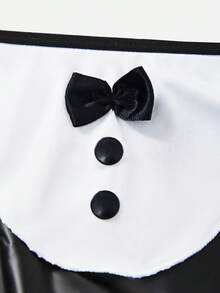 Men's Sexy Party Costume, Intimate Apparel For Couples - Black and White - View 4