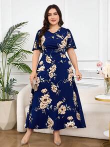 SHEIN CURVE+ 大码连衣裙 简约时尚 休闲日常 - 彩色 - 查看 6